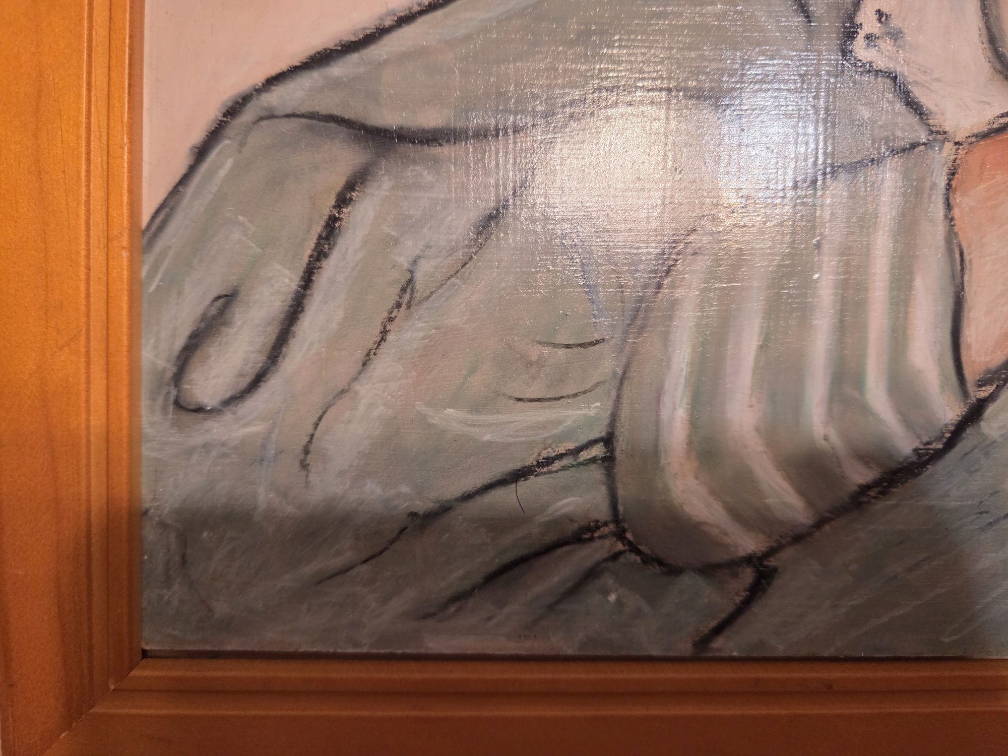 Kopia Dziewczynka w niebieskim kapeluszu Wyspiański pastel