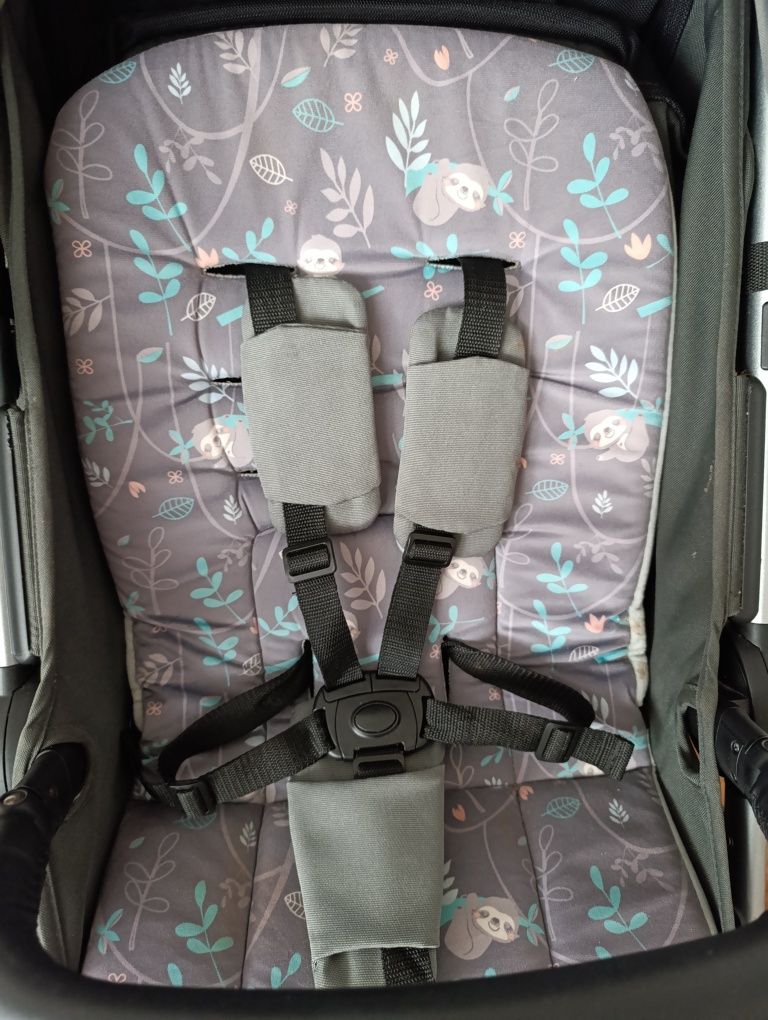 Wózek spacerowy spacerówka baby design wave szary śpiworek 22 kg