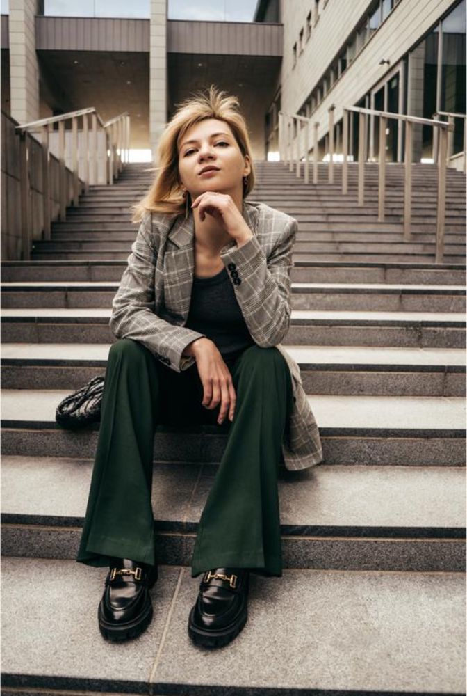 Шкіряні лофери massimo dutti