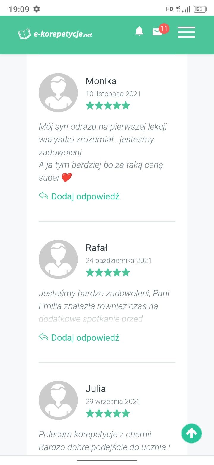 Korepetycje chemia ONLINE z nauczycielką