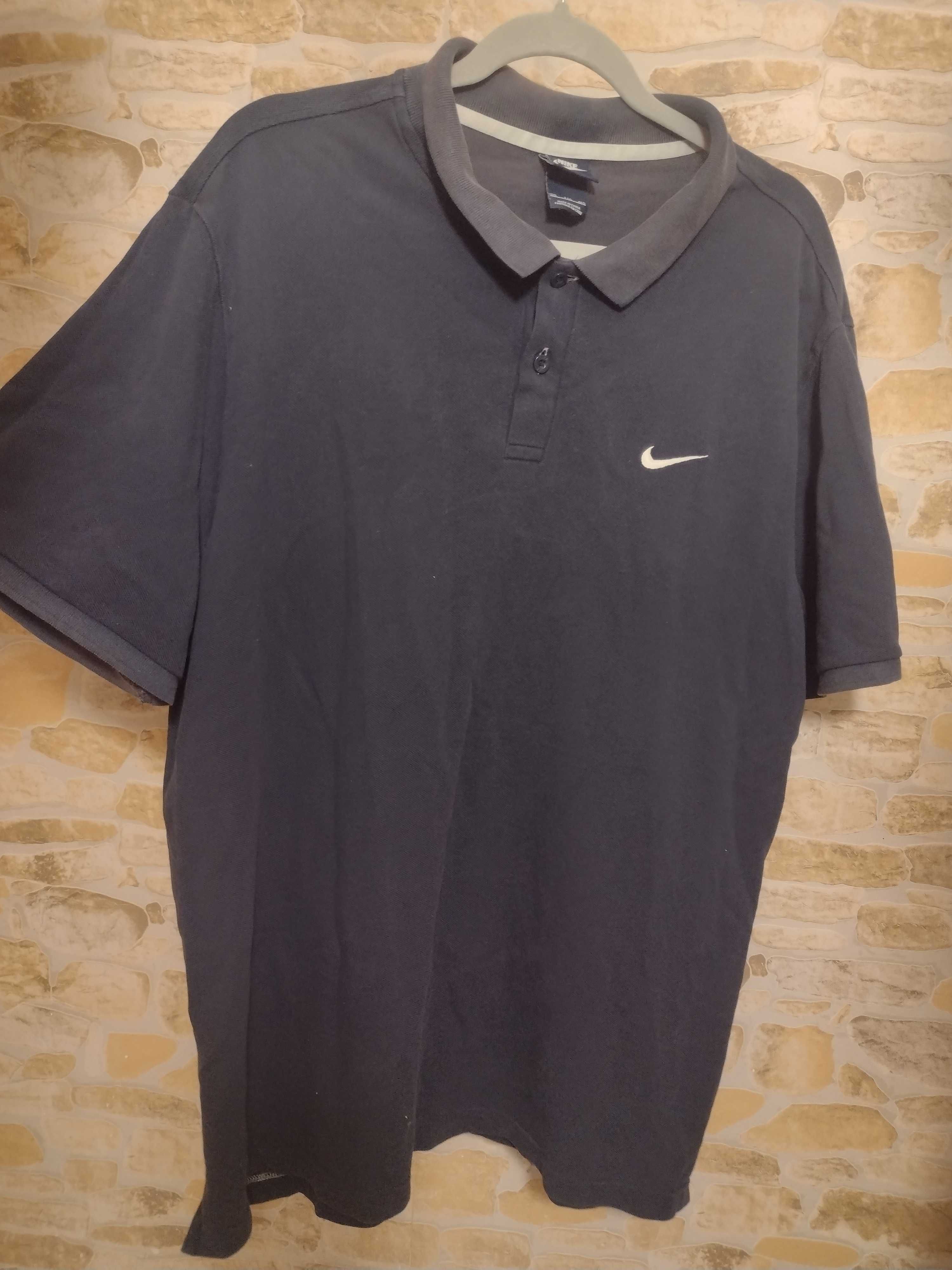 (XXL) NIKE/ Granatowa koszulka polo, bluzka podkoszulka