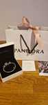 Bransoletka Pandora, charms, i łańcuszek zabezpieczający