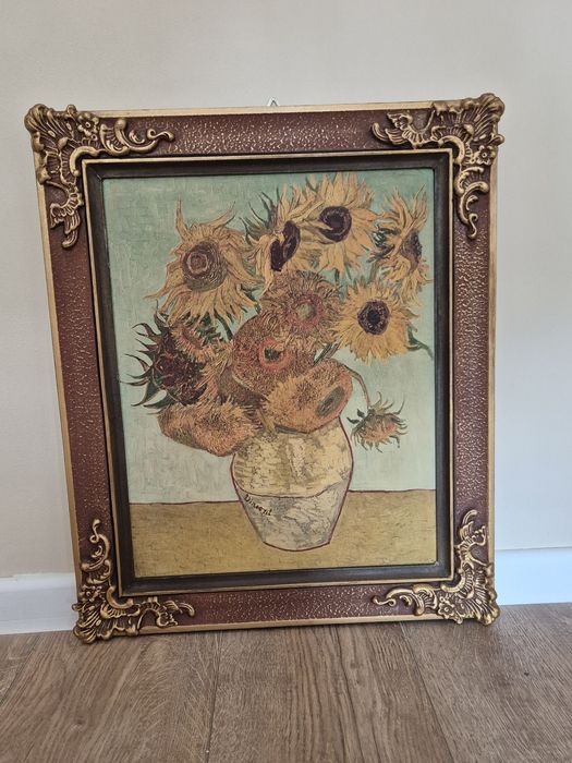 Vincent van Gogh Słoneczniki reprodukcja NRD rok 1989