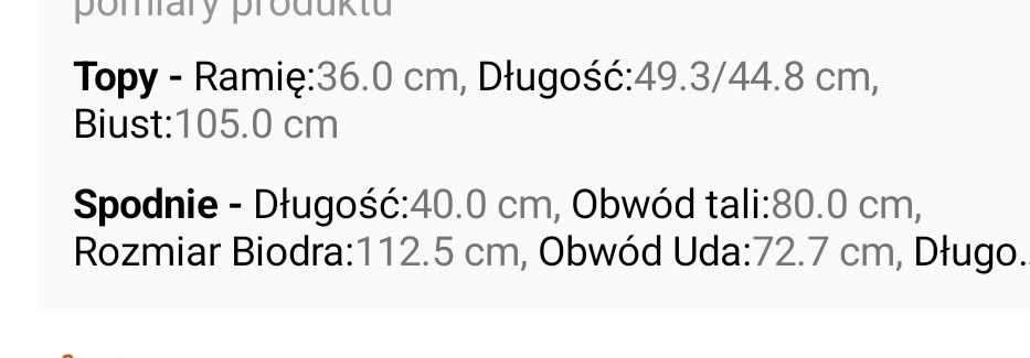 Komplet damski Nowy rozmiar L