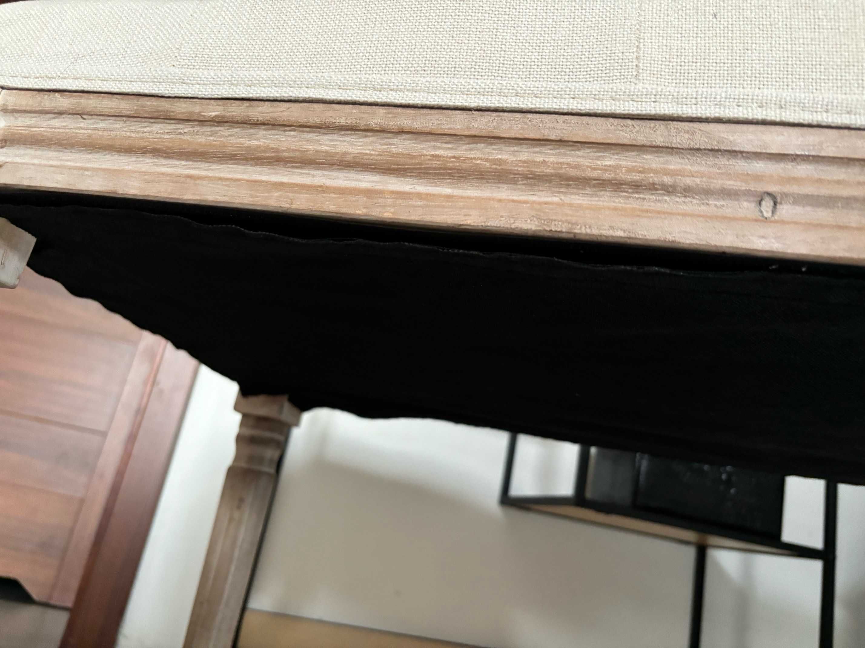Ławeczka tapicerowana drewniana VONLUCE 120X40X46