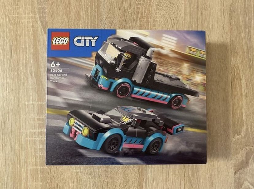 Nowe Lego City - Samochód wyścigowy i laweta 60406 Okazja Hit
