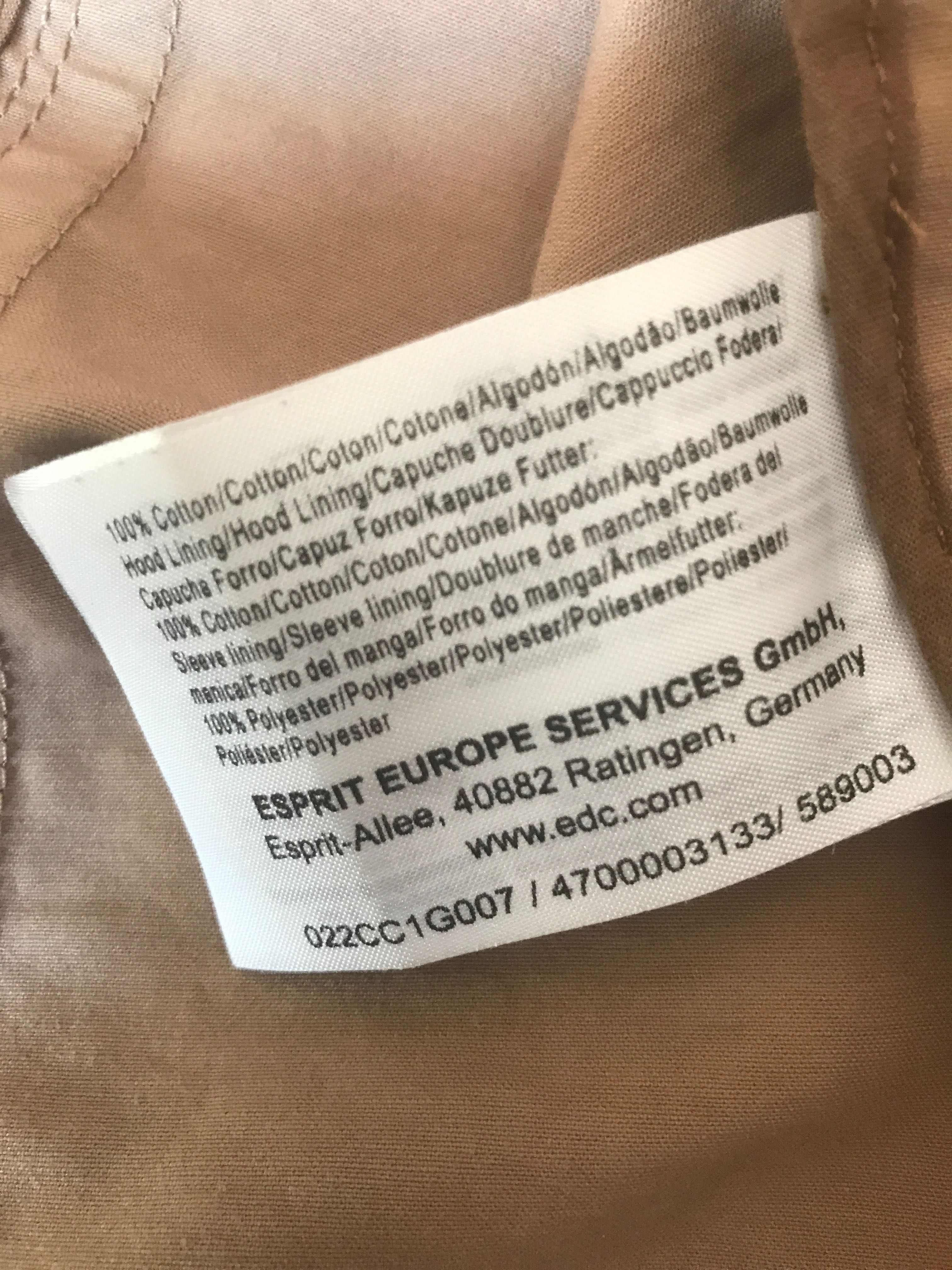 Esprit EDC stylowa kurtka krótki kardigan kaptur dopinany dwurzędowa