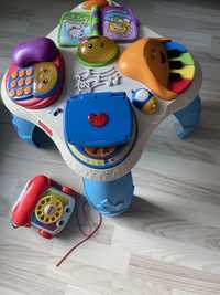 Stoliczek edukacyjny fisher price + telefon