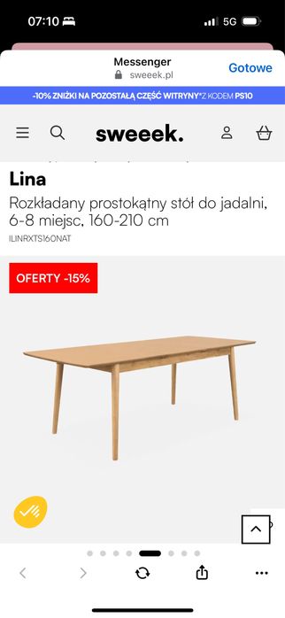 Stół rozkladany do jadali