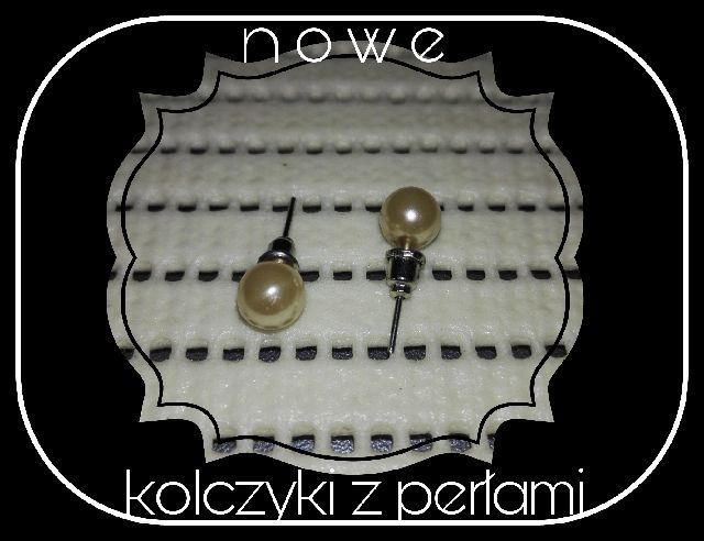 Nowe kolczyki z perłami.