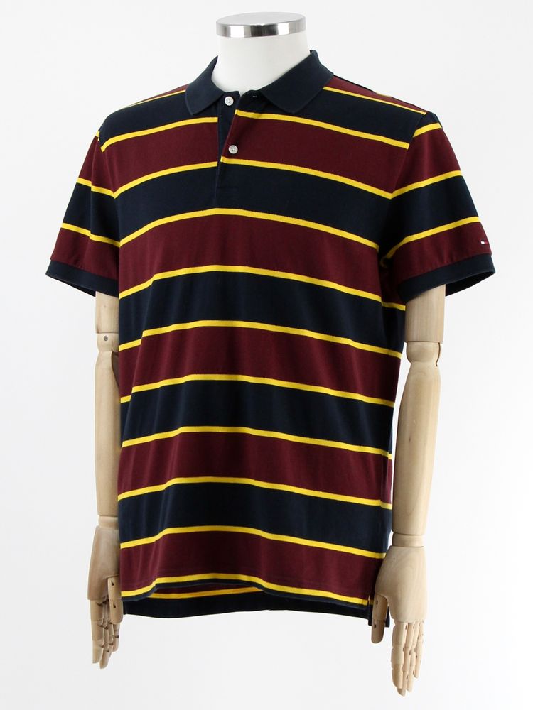 TOMMY HILFIGER чоловіче поло Regular у смужку. Оригінал. (L)