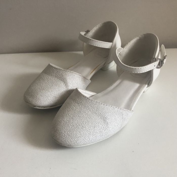 Buty eleganckie buciki biale 33 Nelli Blu komunijne wesele uroczystosc