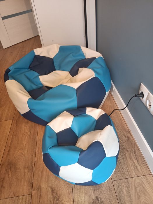 Pufa pilka niebieska