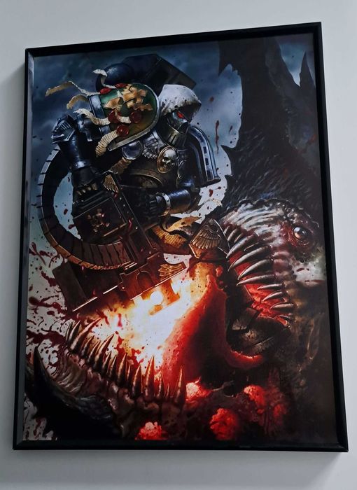 Plakat w ramce Warhammer 40K Dark Angels Deathwatch Obraz