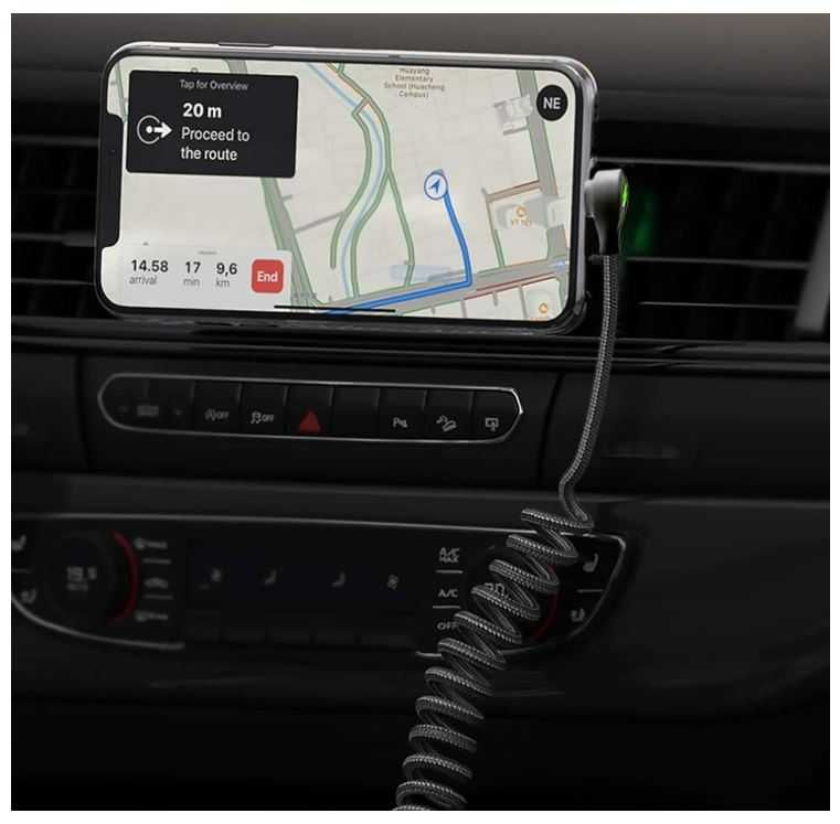 Kabel spiralny USB na USB C rozciągliwy do 1.5m IZHOI