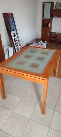 Mesa de qualidade com tampão em vidro