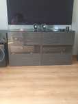 Szafka RTV ikea 65x120czarmy szklany blat