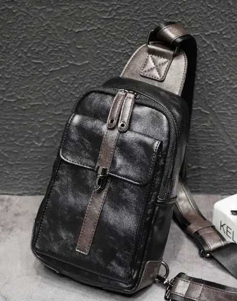 Мужская брендовая бананка сумка на грудь плечо барсетка рюкзак ранец
