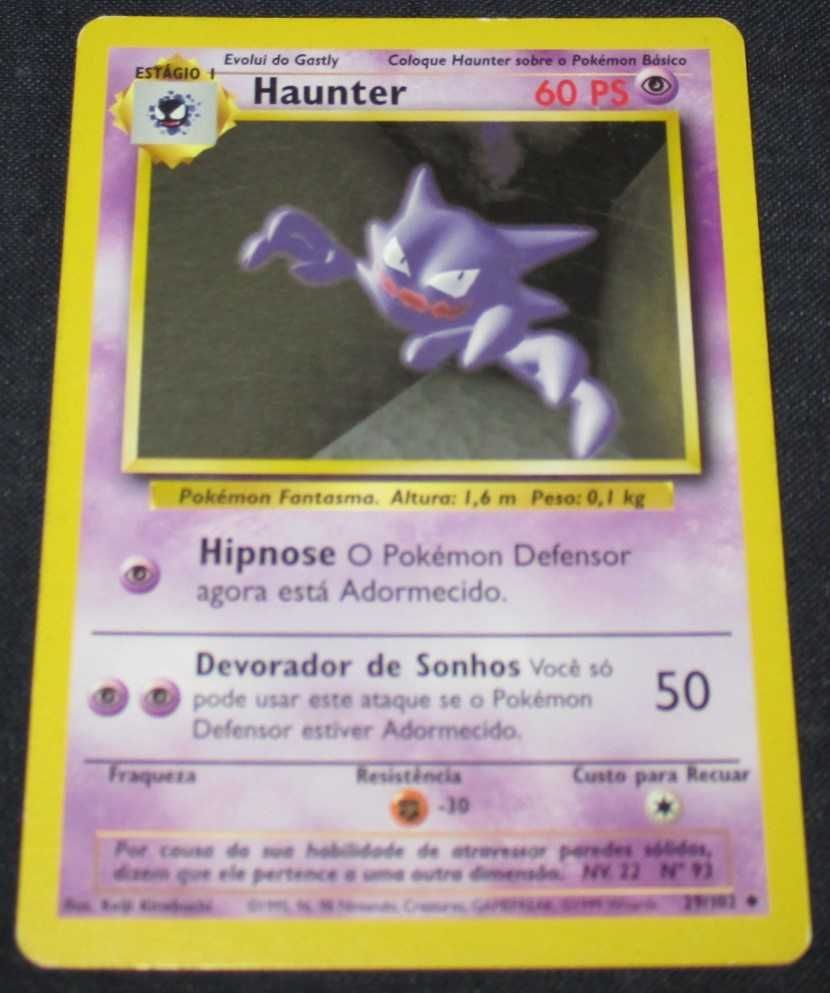 Cartas Pokémon Haunter 29/102 Pokemon 60 PS