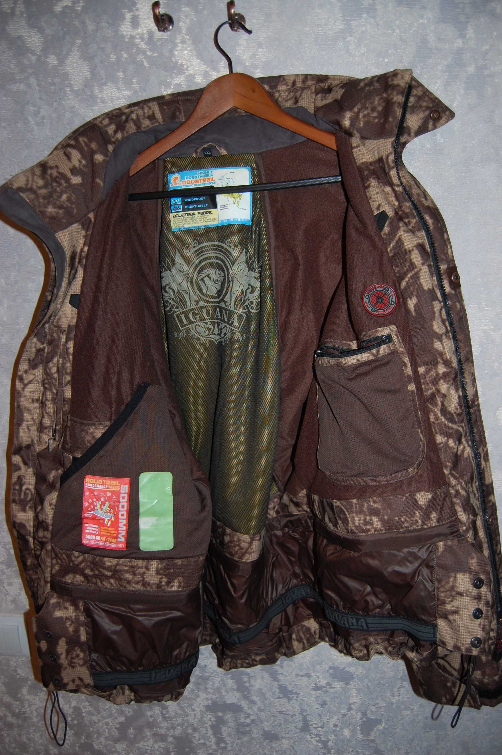 Крутая мужская куртка лыжная iguana nano, мембр 10000 мм, на 52-54 р-р