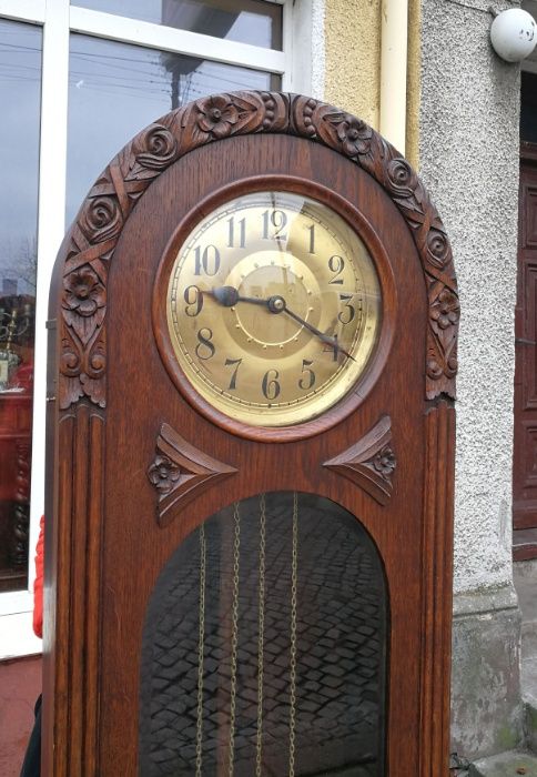Ładny stary zegar stojący -- BABA -- Antyki -- Międzywojenny