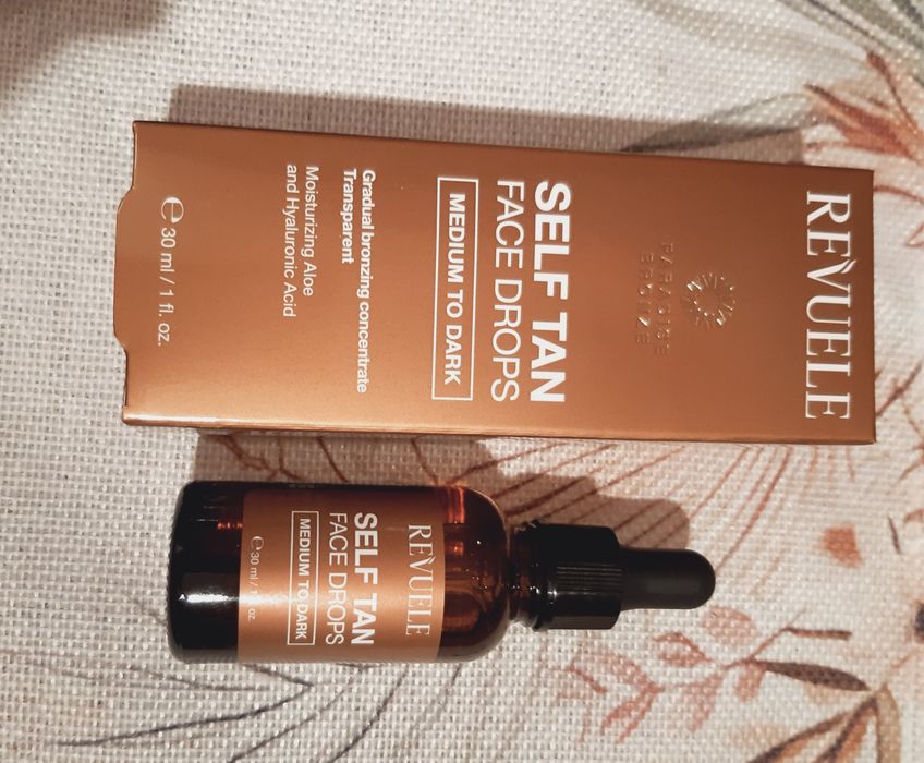 Nowe kropelki samoopalajace 30ml Revuele Self Tan Medium brązujące