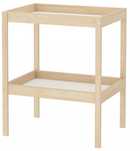 Przewijak drewniany Ikea Sniglar z pojemnikami