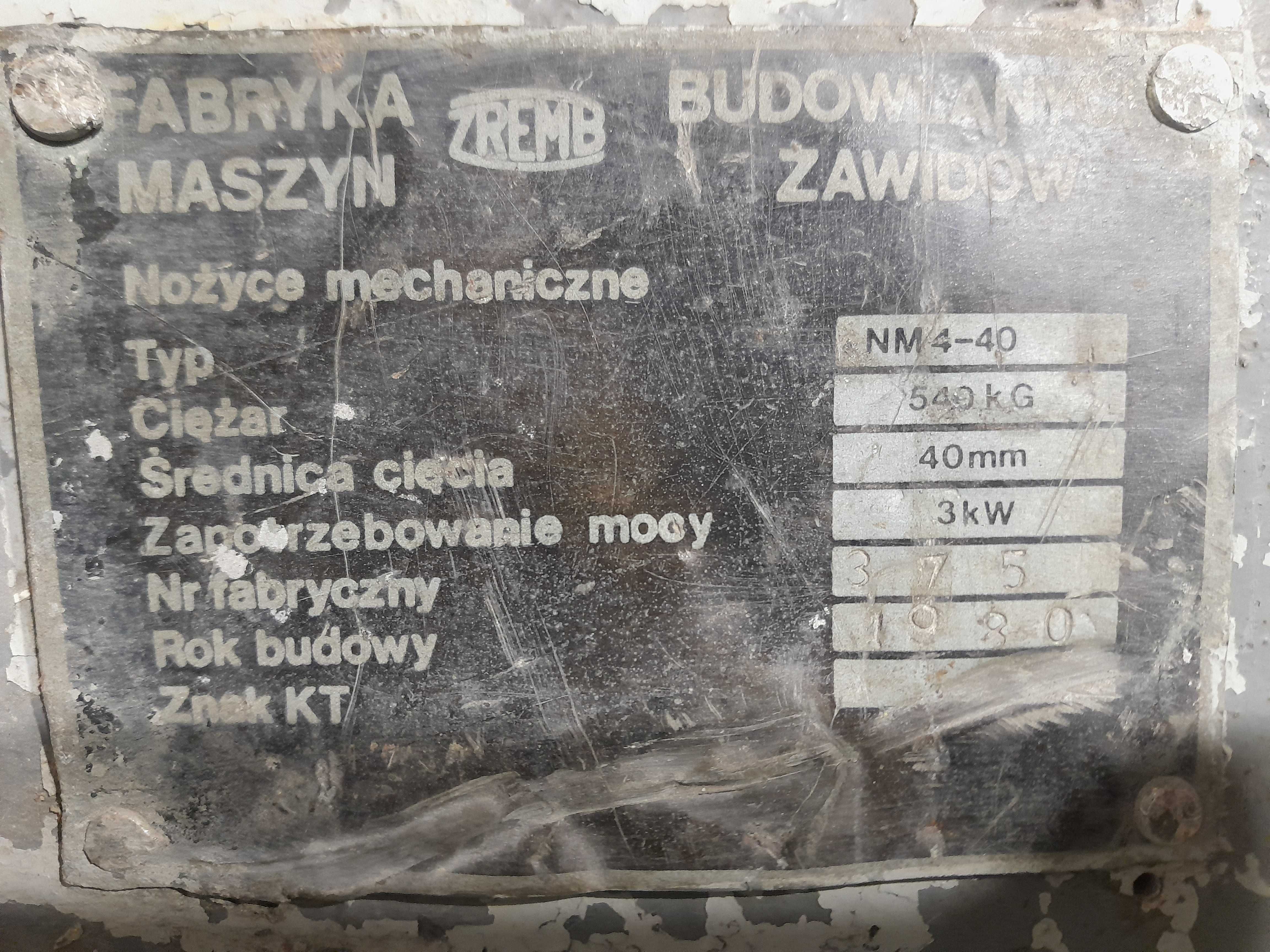 Nożyce mechaniczne boxer zremb