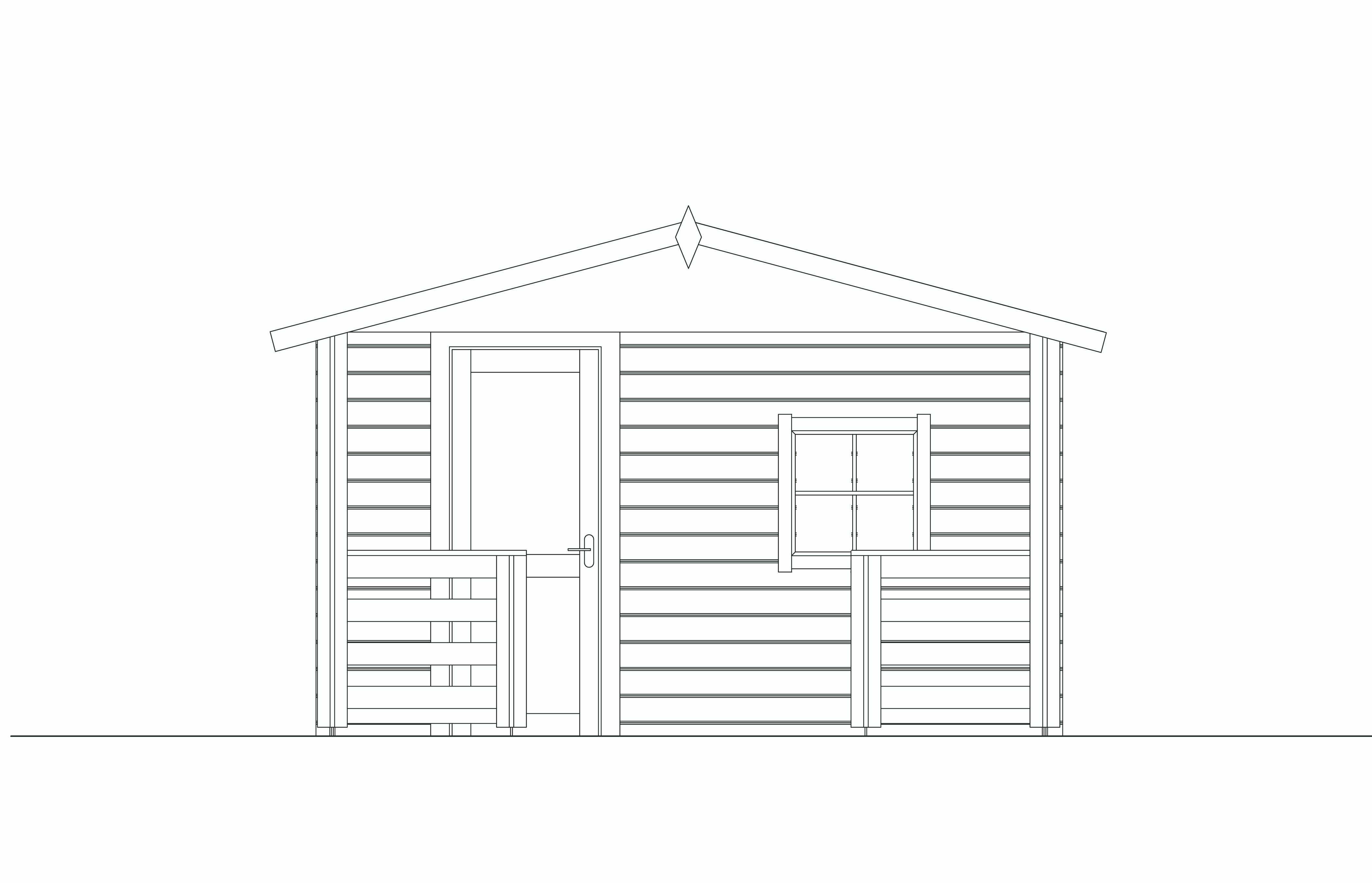 Drewniany Domek Ogrodowy 30 m2 z Tarasem 250x400 - Dalia