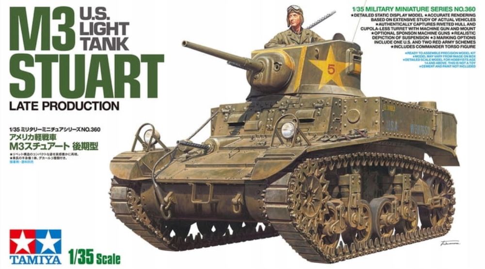 TAMIYA 35360 model 1:35 US Light czołg M3 Stuart