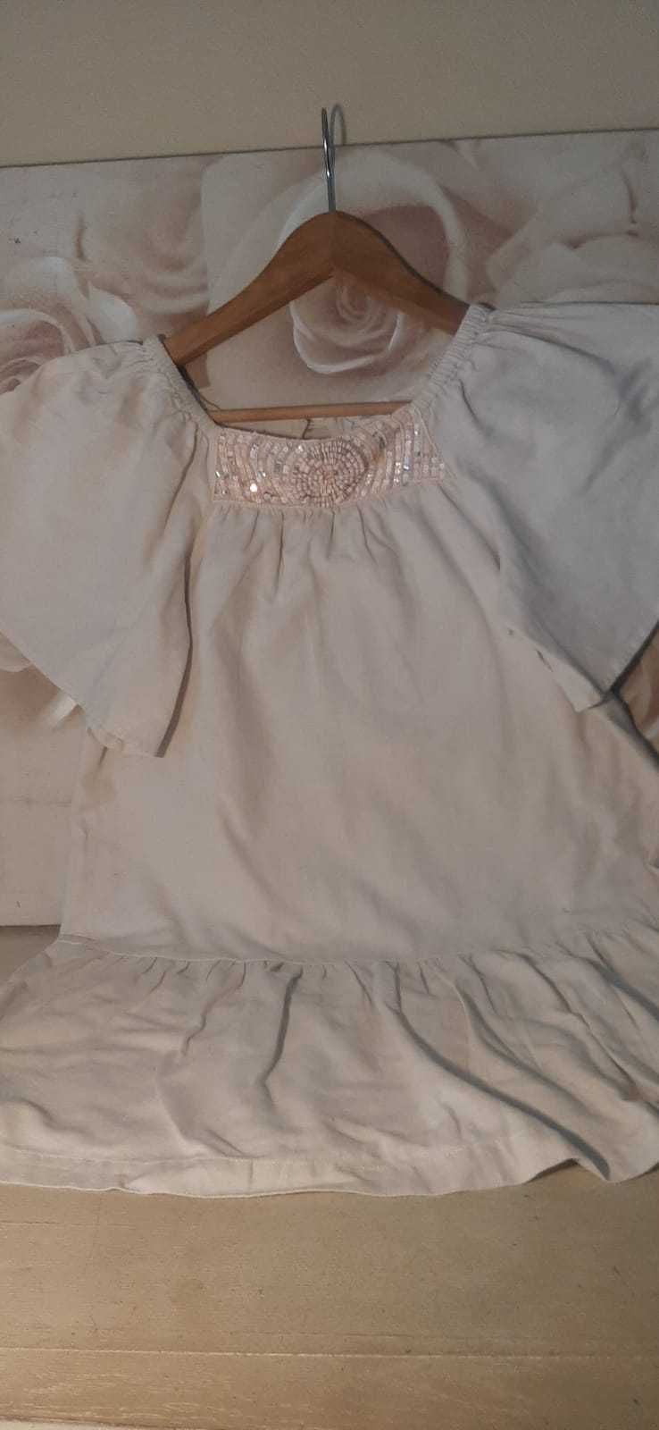 vestido de menina cor natural 11/12anos