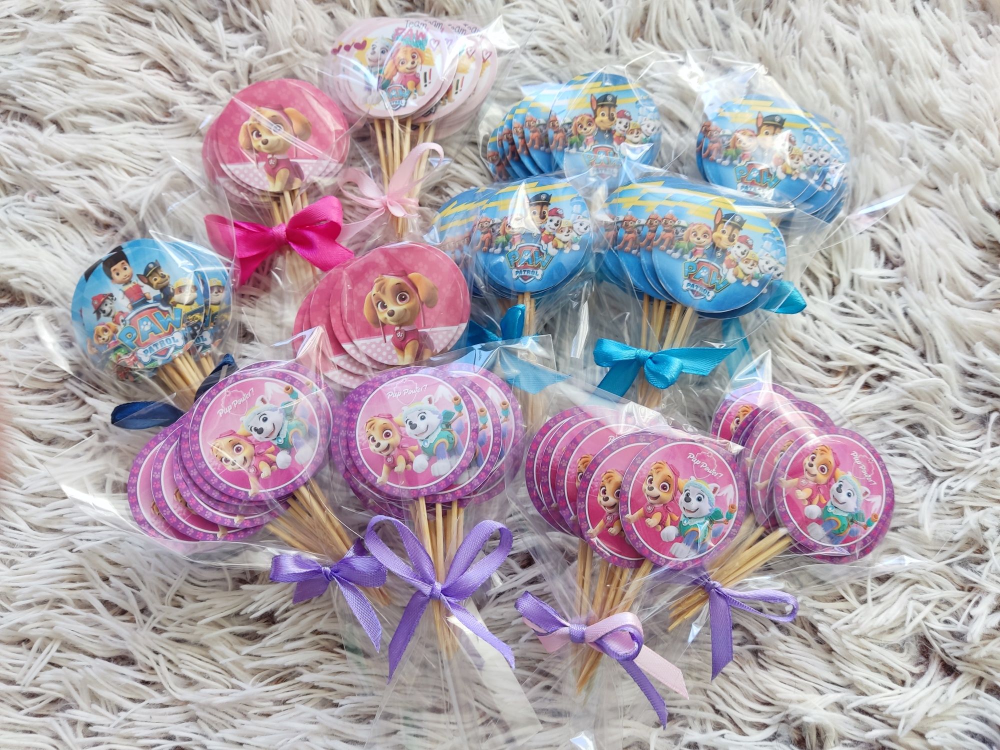 24x Topperki na babeczki muffinki cupcake 24 sztuki