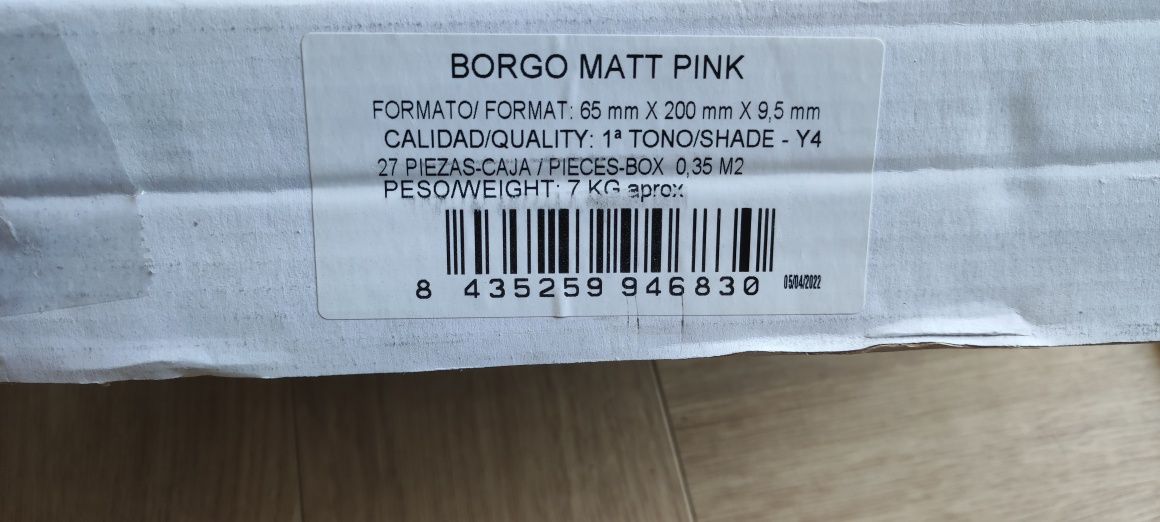 Płytki gres Bestile Borgo Matt Pink