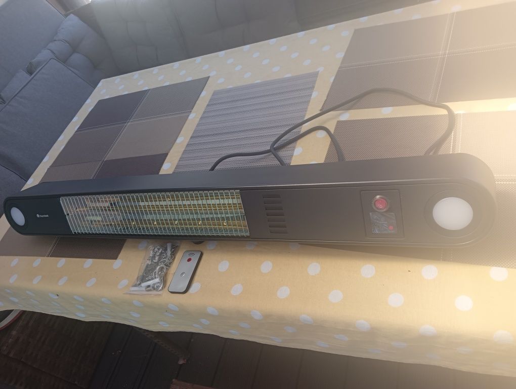 Grzejnik na podczerwień, promiennik pilot termostat ogrodowy 2000W MOC