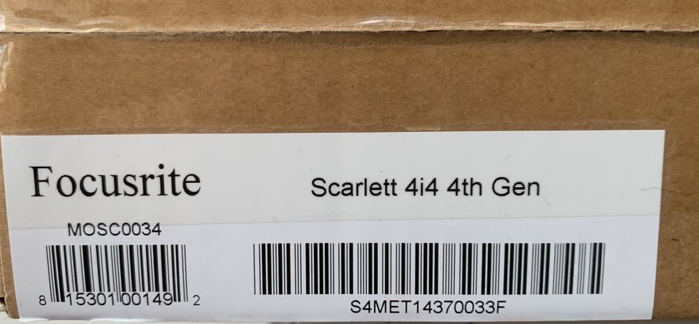 Focusrite Scarlett 4i4 (4rd Gen)