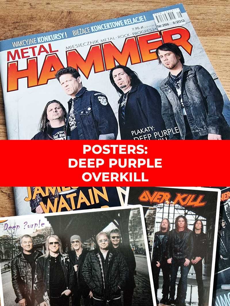 Metal Hammer 2013 - Jason Newsted, Plakaty: Deep Purple, Overkill