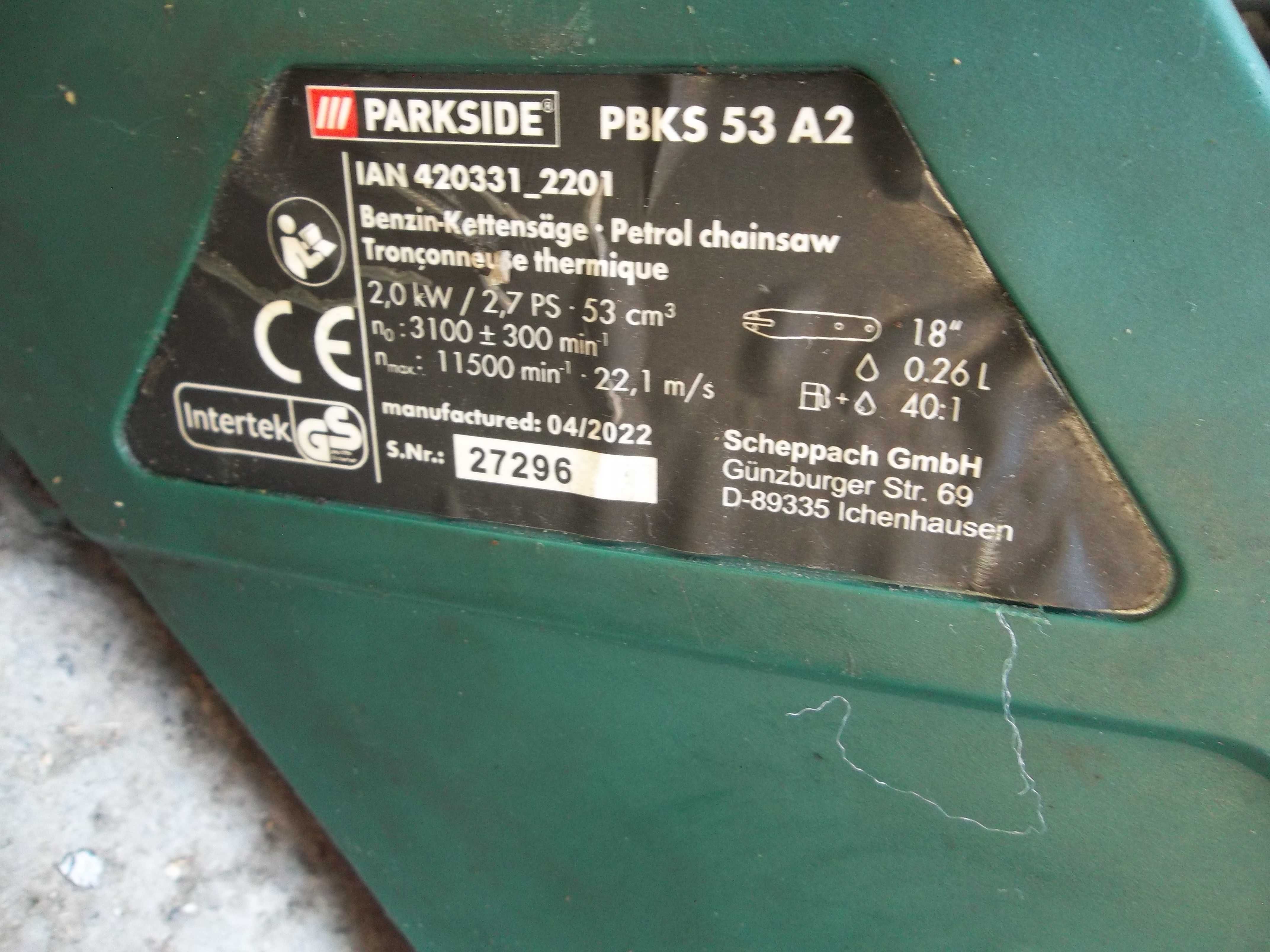 Бензопила PARKSIDE