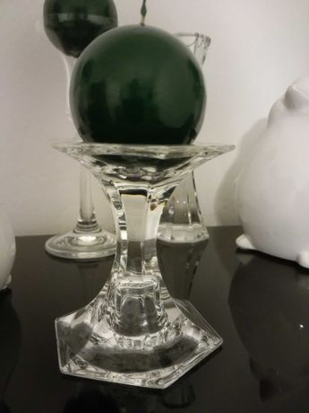 Wyjątkowy świecznik glamour  szkło kryształ