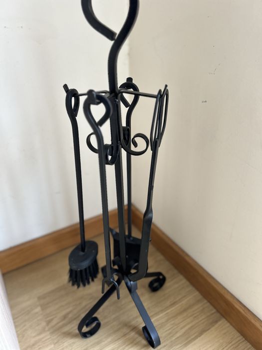 Utensílios lareira ferro forjado