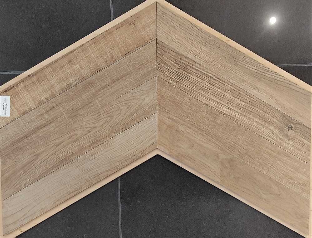 Gres jodełka Tuscania Chevron Scandinavian Brown 15x90-rekt. -13,9m2