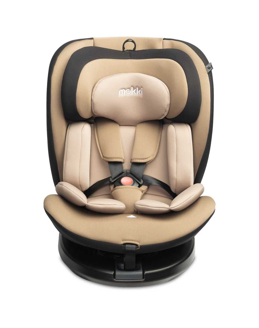 MOKKI beige Fotelik samochodowy i-size 40-150cm obrotowy 360° ISOFIX