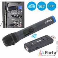 Microfone Sem Fios UHF Com Receptor USB PARTY