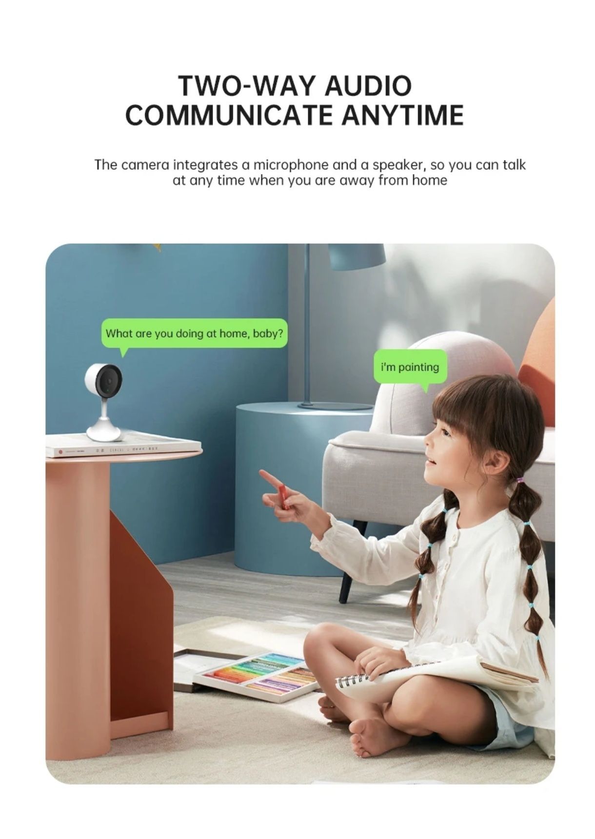 Kamera WiFi IP monitoring,wykrywanie,dźwięk