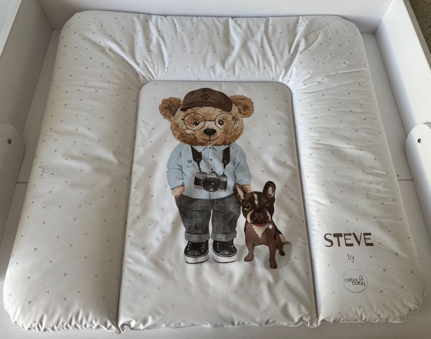Пеленальный матрас на комод Ceba Baby Fluffy Puffy Steve 75x72 см