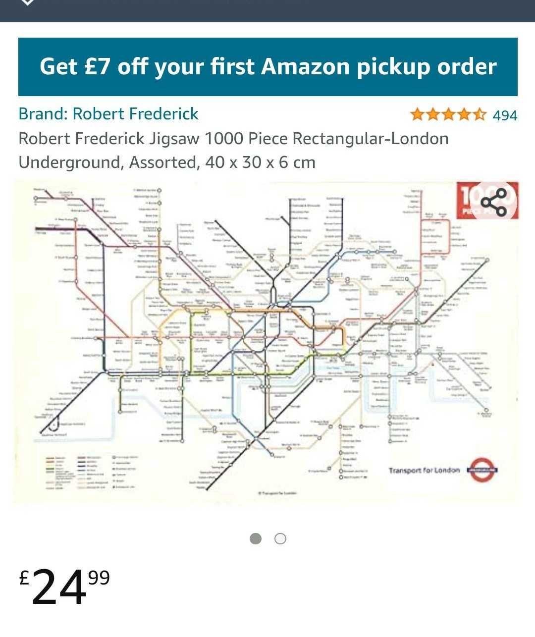 NOWE, oryginalnie zapakowane puzzle z UK London underground map