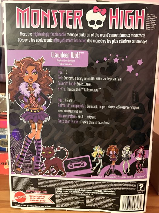 Lalka Clawdeen Wolf Creeproduction