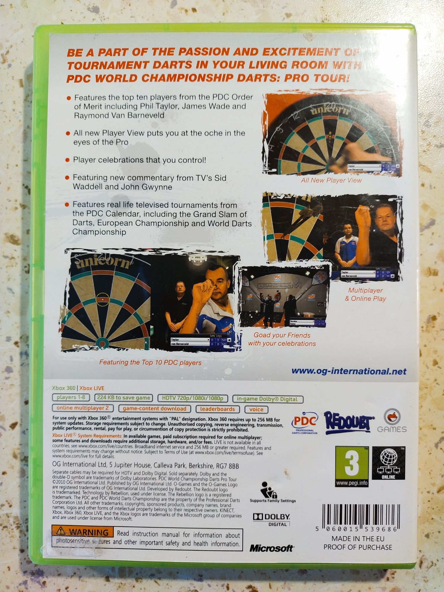 Gra PDC World Championship Darts Pro Tour XBOX 360