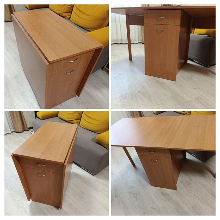 Продам розкладний стіл - тумбу з шухлядою.