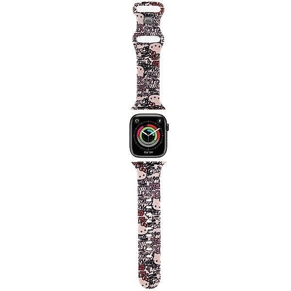 Pasek Hello Kitty Silicone Tags Graffiti na Apple Watch 38/40/41mm - r
