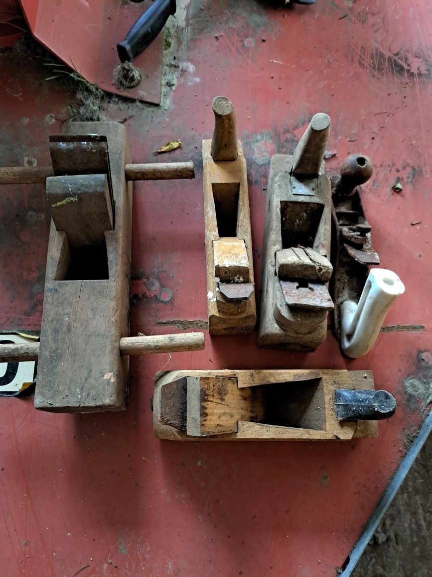 Stare heble strugi narzędzia stolarskie stare